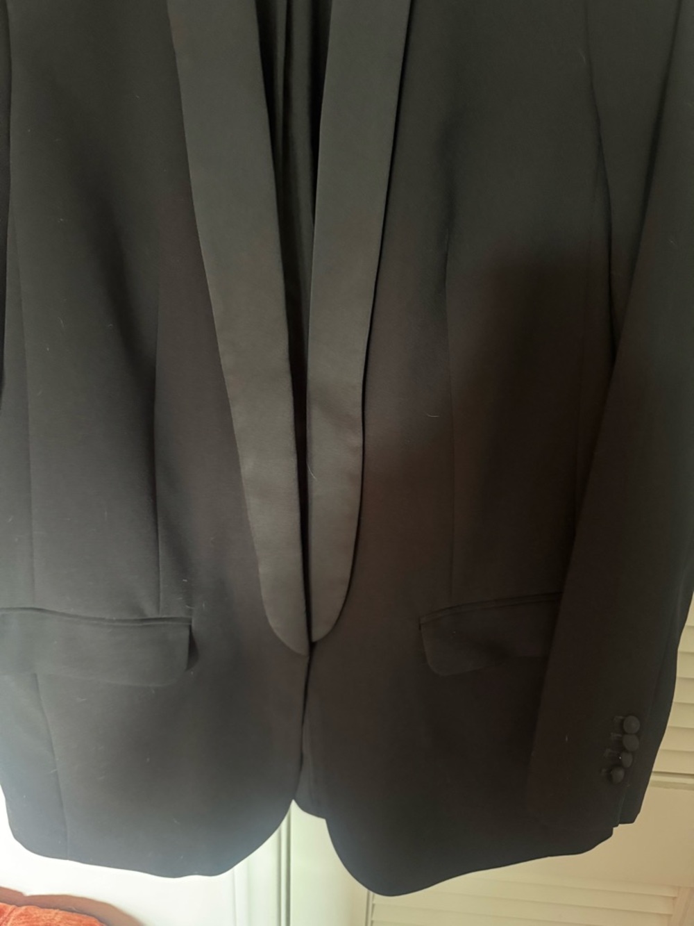 Express Women’s Black Shawl Lapel Tuxedo Blazer